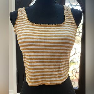 Yellow | White Stripe Crop Top ❣️